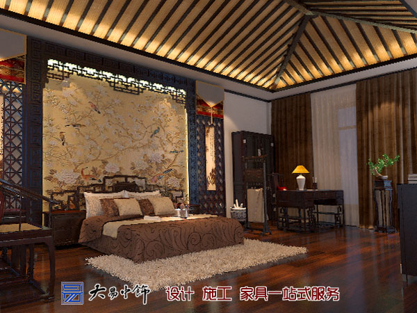 遼寧盤錦220平米別墅設(shè)計，感受中式別墅裝修的氣息